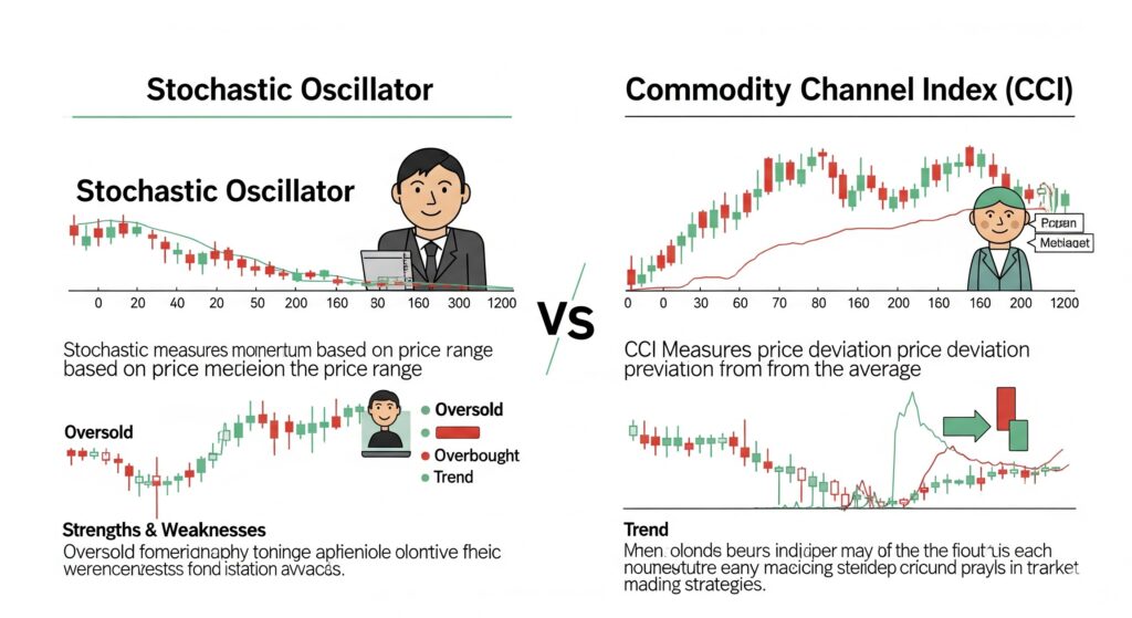 스토캐스틱과 CCI의 차이점 (구간해석, 반응속도, 오류확률)