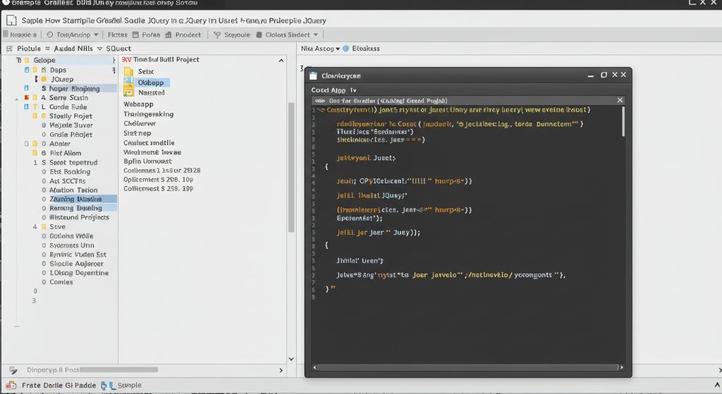 java gradel 프로젝트에서 jquery를 사용하기 윈한 설정과 샘플을 작성