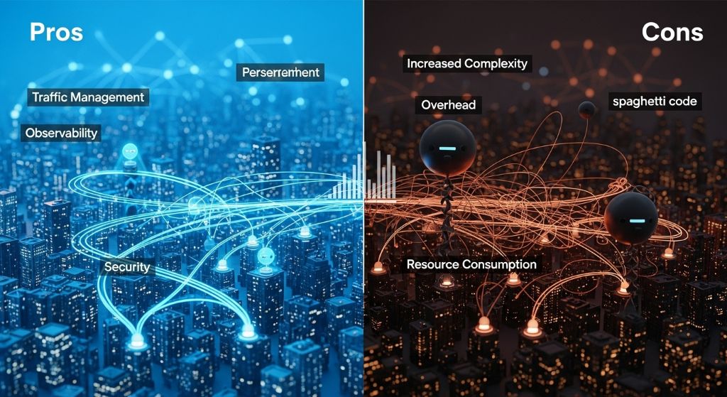 MSA 에서 서비스매시 사용 장단점 비교