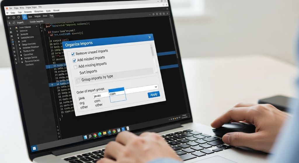 이클립스에서 organize imports를 전체소스를 대상으로 작업하는 방법