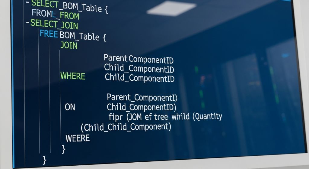 BOM 트리 구조를 SQL에서 셀프조인 샘플
