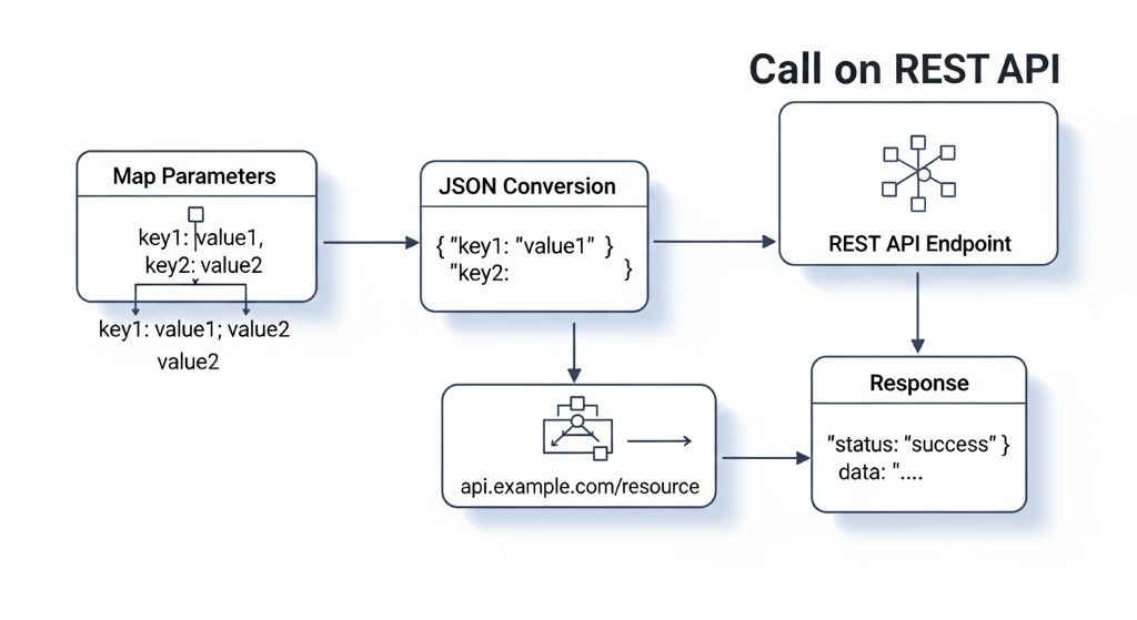 REST API를 Map 형태의 파라미터를 JSON으로 변환해 호출하는 방법