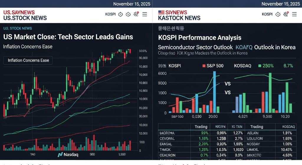 최신 미국 주식 뉴스 및 한국 주식 비교 (2025년 11월 15일)
