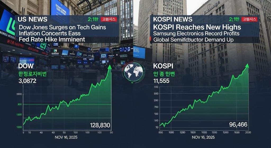 최신 미국 주식 뉴스 및 한국 주식 비교 (2025년 11월 16일) 2 최신 미국 주식 뉴스 및 한국 주식 비교 (2025년 11월 16일)