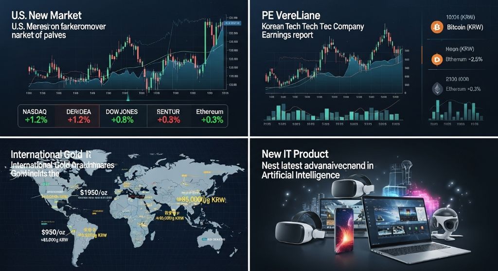 최신 미국주식뉴스와 한국주식 및 코인뉴스와 국제,한국금시세를 비교 최신 IT 뉴스를 정리