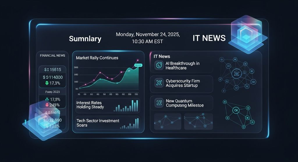 2025년 11월 24일(월) 기준, 최신 금융 및 IT 뉴스를 정리