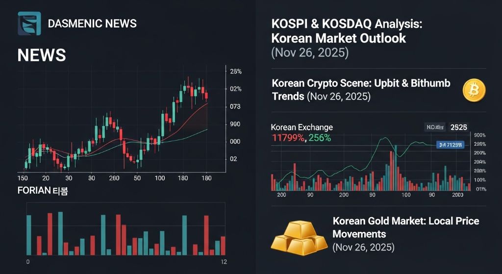 최신 미국 주식 뉴스 및 한국 주식 비교 (2025년 11월 26일 기준) 2 최신 미국주식뉴스 및 한국주식 을 비교하고 최신 코인뉴스 및 국제금시세와 한국금시세를 비교와 더블어 최신 세계 및 국내 IT뉴스 (2025년 11월 26일 기준)