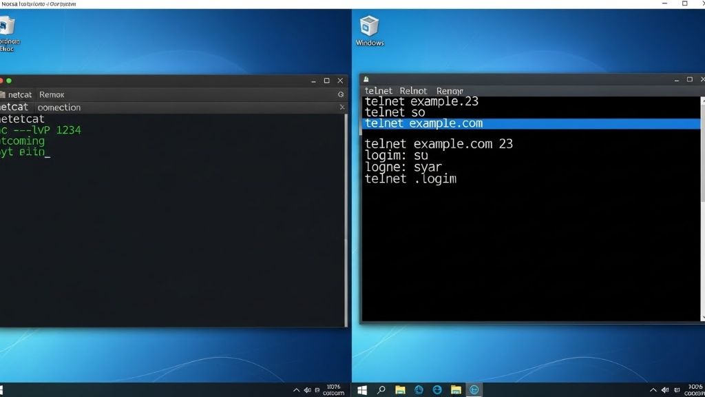 리눅스의 nc(netcat)와 윈도우에서 많이 쓰던 telnet