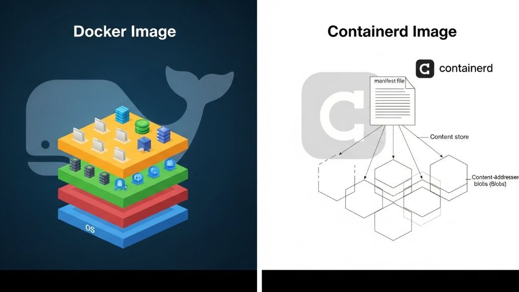 docker image 와 containerd image 비교