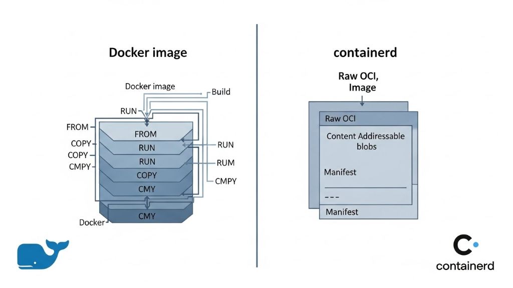 docker image 와 containerd image 비교