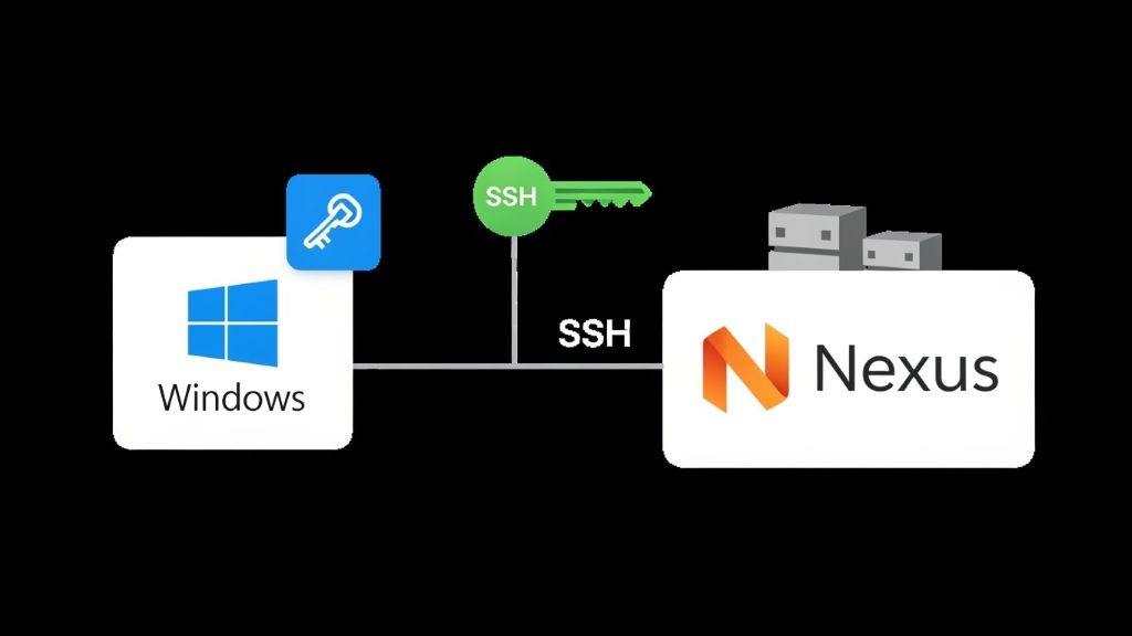 윈도우 11 사용자 홈의 gradle 레포지토리를 ssh를 이용하여 nexus서버에 올리는 방법