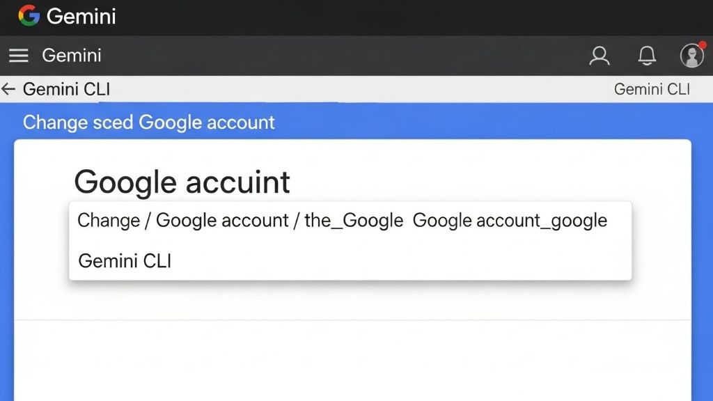 Gemini CLI에서 사용하는 Google 계정 변경방법
