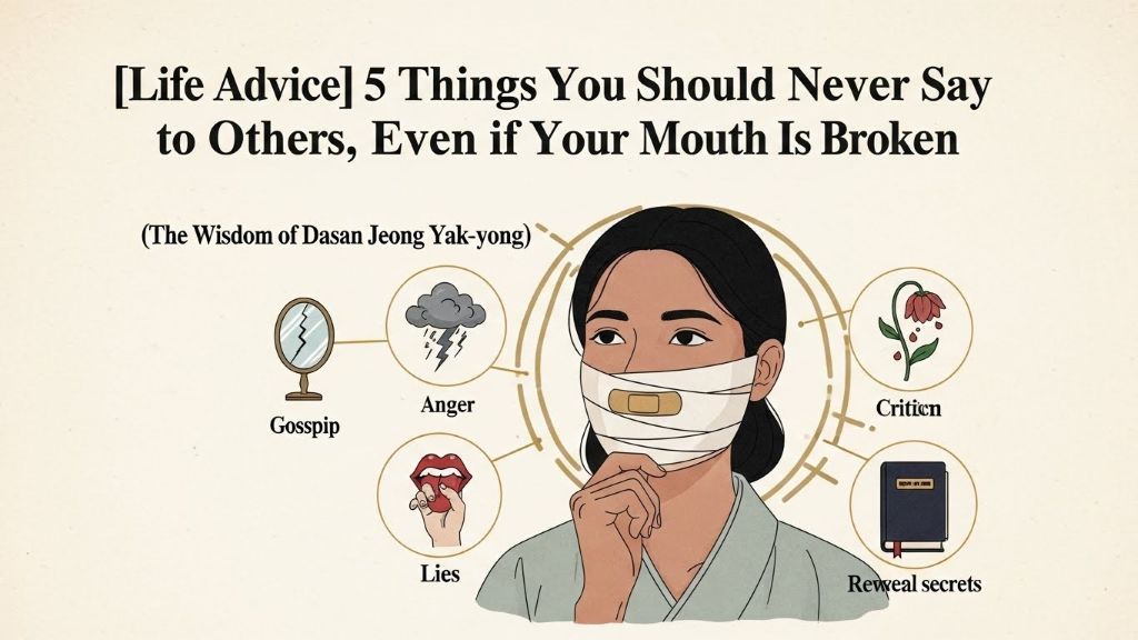 [인생조언] 입이 찢어져도 남에게 절대 하면 안 되는 5가지 말 (다산 정약용의 지혜)