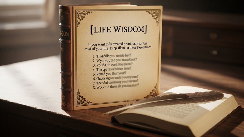 [인생지혜] 남은 인생, 귀하게 대접받고 싶다면 이 8가지 질문엔 침묵하세요