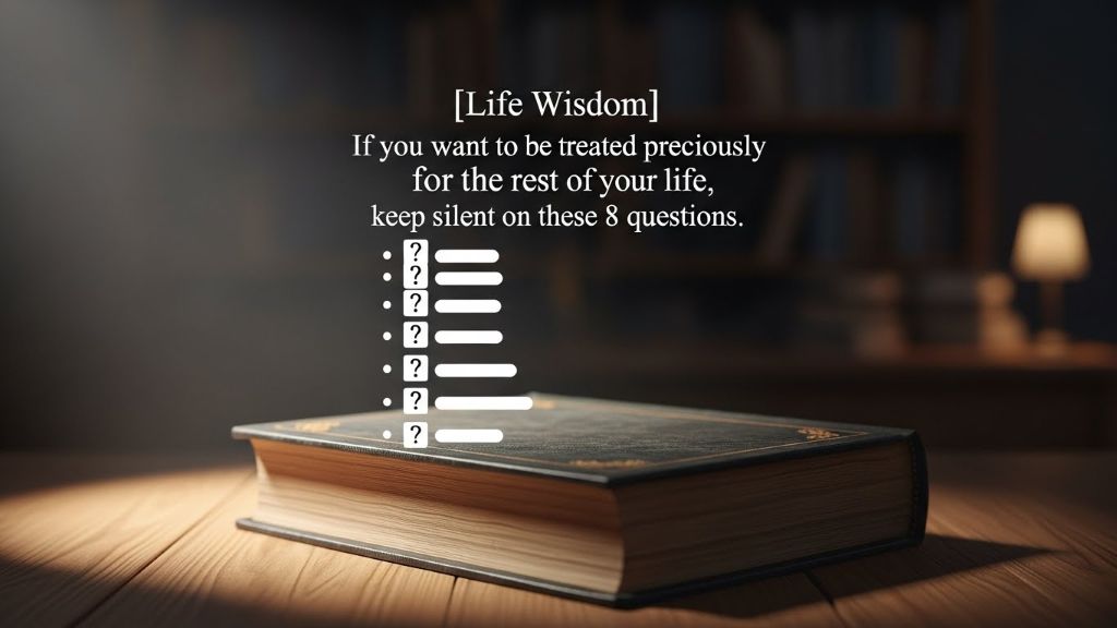 [인생지혜] 남은 인생, 귀하게 대접받고 싶다면 이 8가지 질문엔 침묵하세요