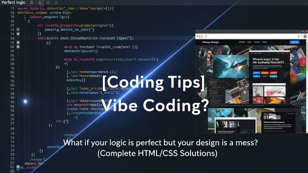 [코딩 꿀팁] 바이브코딩? 로직은 완벽한데 디자인이 엉망이라면? (HTML/CSS 해결법 총정리)