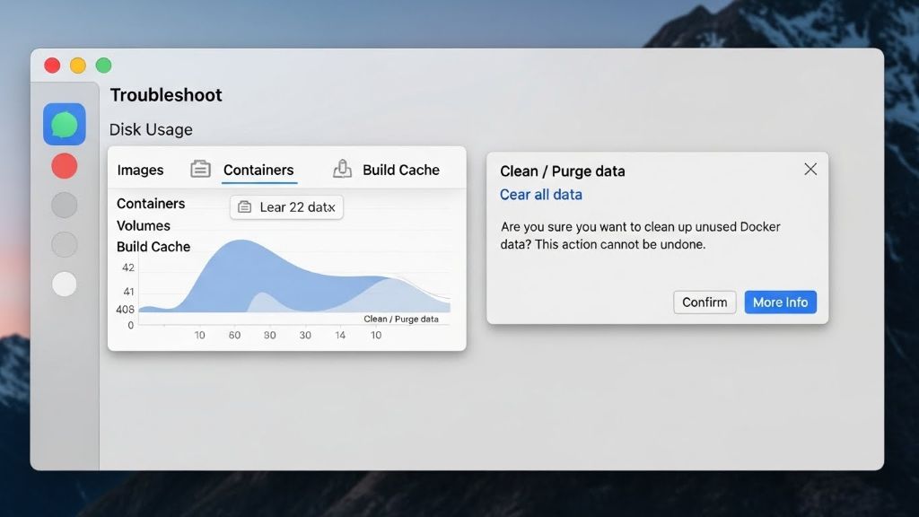 Docker Desktop에서 저장공간을 확보(Clear)하는 방법