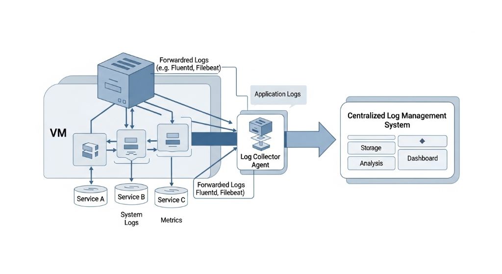 VM(Virtual Machine) 기반의 아웃터 아키텍처(Outer Architecture)에서 실행되는 서비스의 로그를 수집하기 위한 설정 가이드 2 VM(Virtual Machine) 기반의 아웃터 아키텍처(Outer Architecture)에서 실행되는 서비스의 로그를 수집하기 위한 설정 가이드