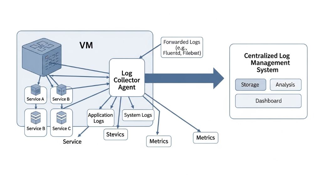VM(Virtual Machine) 기반의 아웃터 아키텍처(Outer Architecture)에서 실행되는 서비스의 로그를 수집하기 위한 설정 가이드