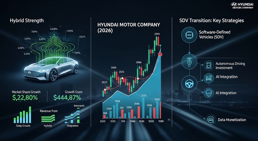 2026년 현대차 주가 전망 및 실적 분석: 하이브리드 강세와 SDV 전환의 핵심 전략
