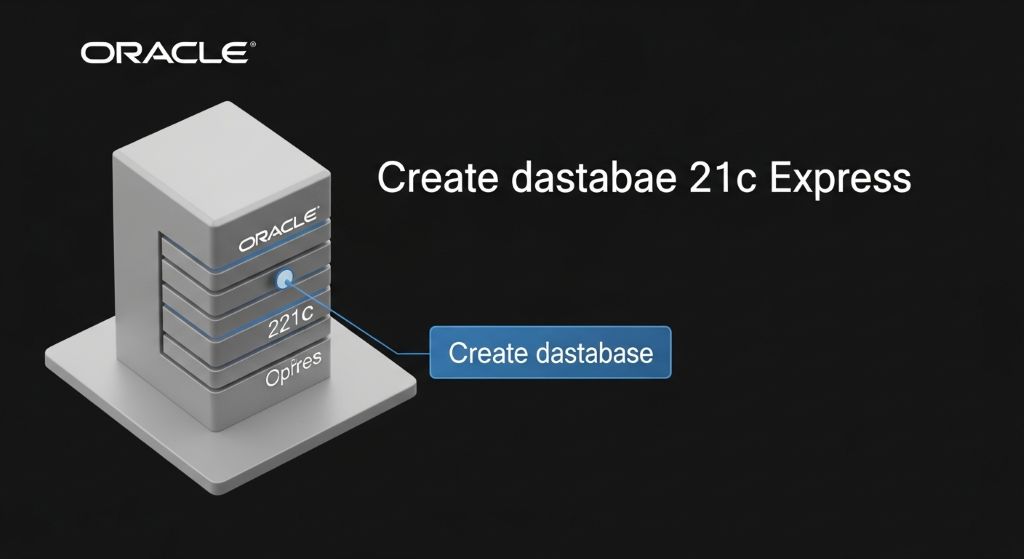 oracle 21c express 에서 database 생성 방법