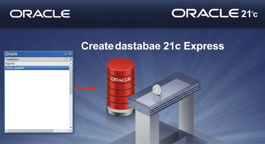 oracle 21c express 에서 database 생성 방법