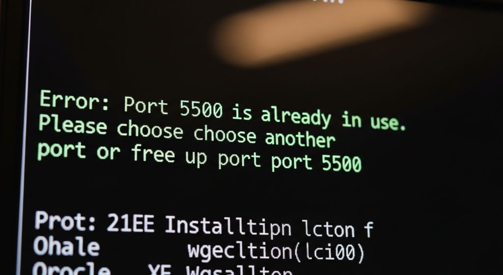 오라클 21c XE 재설치시 포트 5500오류