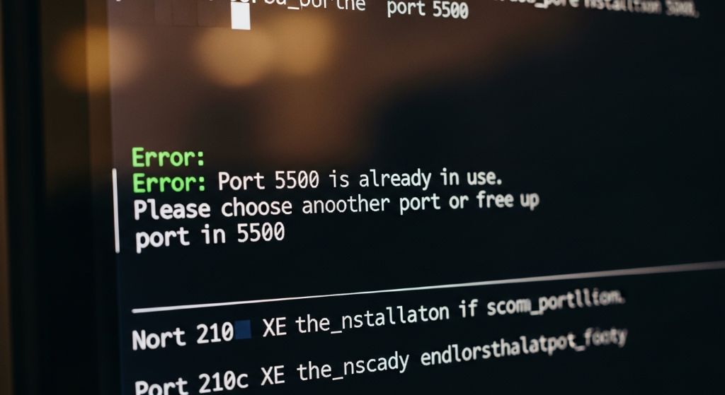 오라클 21c XE 재설치시 포트 5500오류