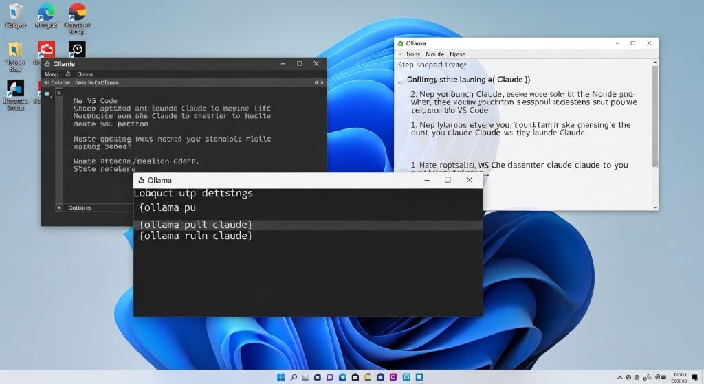 Windows 11에서 ollama launch claude 사용법