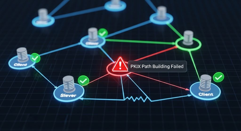 인터넷이 가능한 환경임에도 불구하고 PKIX path building failed 오류처리 방안