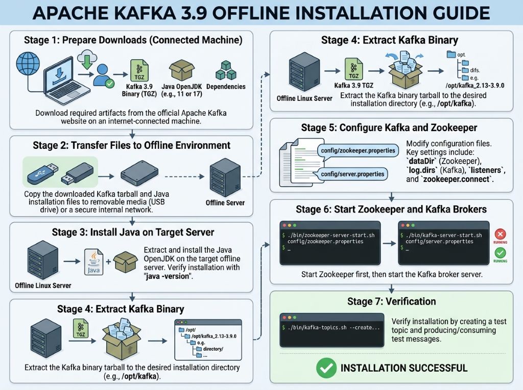 redhat 9.6 apache kafka 3.9 오프라인 설치