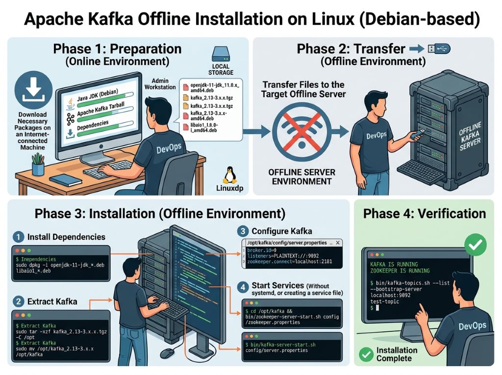 redhat 9.6 apache kafka 3.9 오프라인 설치